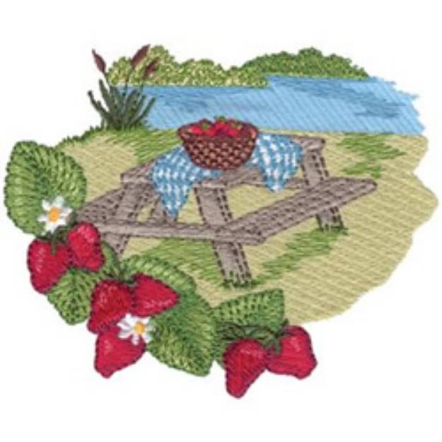 Picture of Berry Basket Machine Embroidery Design