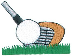 Ball And Club Machine Embroidery Design
