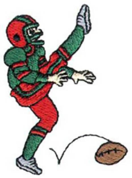 Picture of Football Kicker Machine Embroidery Design
