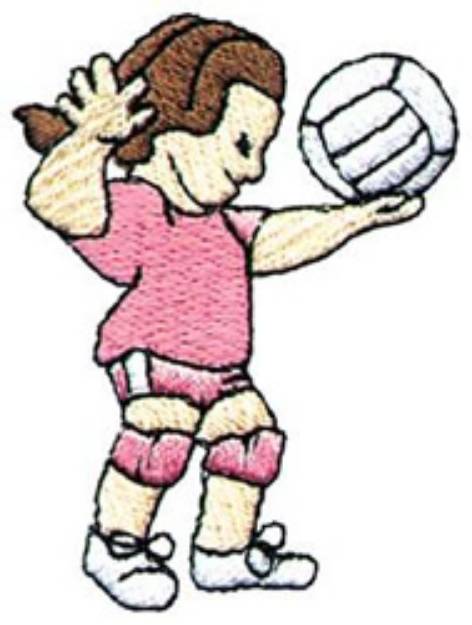 Picture of Volleyball Girl Machine Embroidery Design