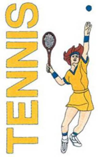 Picture of Tennis Machine Embroidery Design