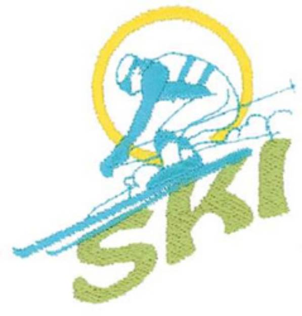 Picture of Ski Logo Machine Embroidery Design