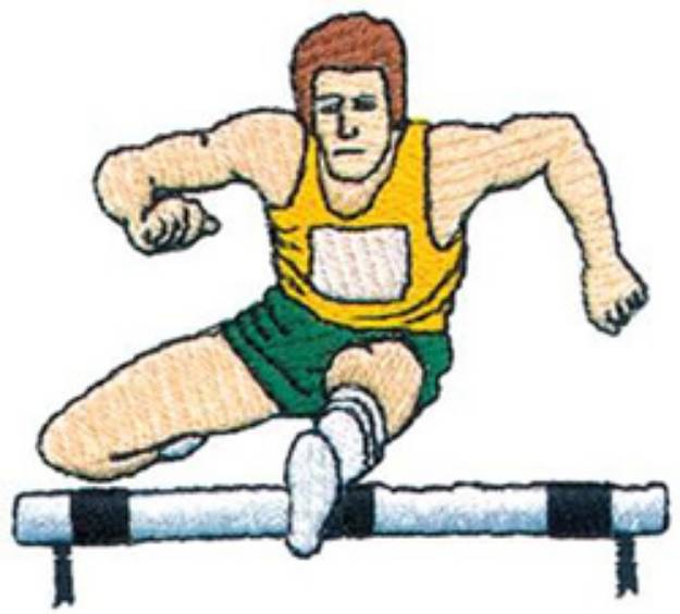 Picture of Track Hurdler Machine Embroidery Design