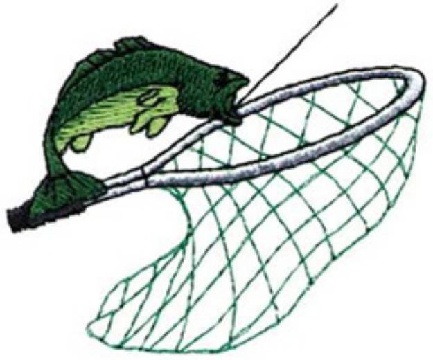 Picture of Fish & Net Machine Embroidery Design