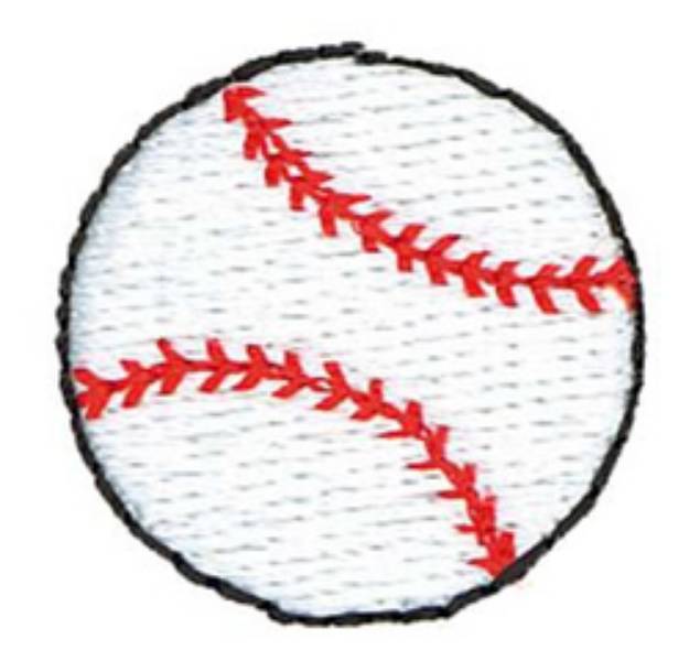 Picture of 1" Baseball Machine Embroidery Design