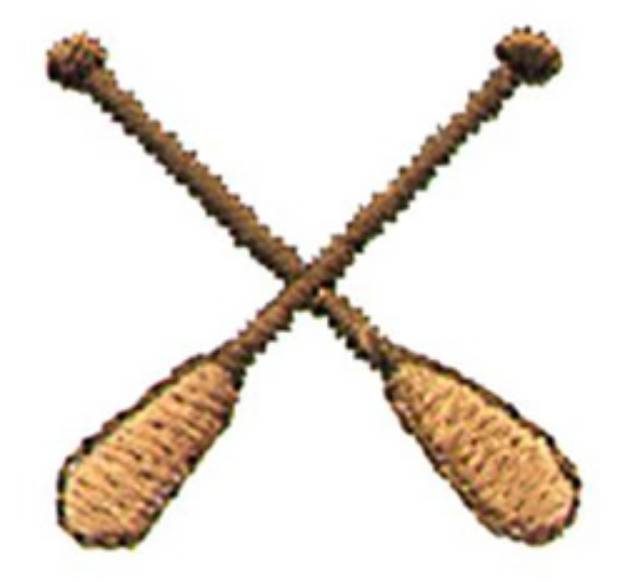 Picture of 1" Crossed Oars Machine Embroidery Design