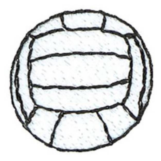 Picture of 1" Volleyball Machine Embroidery Design