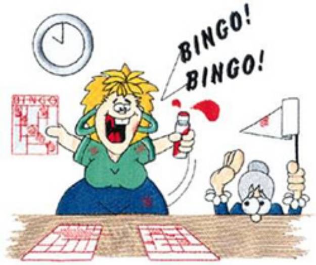 Picture of Bingo Maniac Machine Embroidery Design