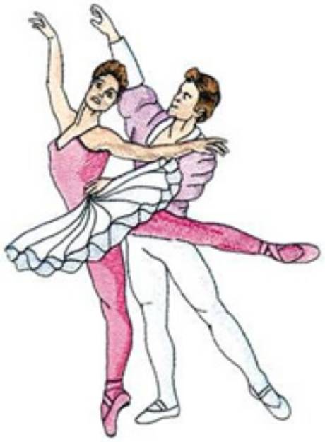 Picture of Dancers Machine Embroidery Design