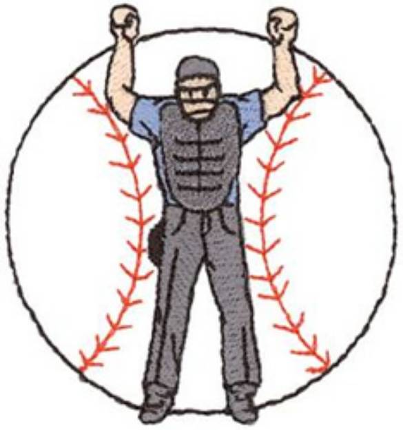 Picture of Umpire Machine Embroidery Design