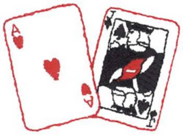 Picture of Blackjack Machine Embroidery Design