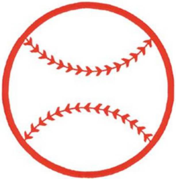 Picture of Large Baseball Machine Embroidery Design