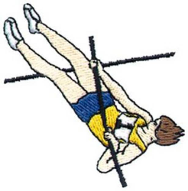 Picture of Pole Vaulter Machine Embroidery Design