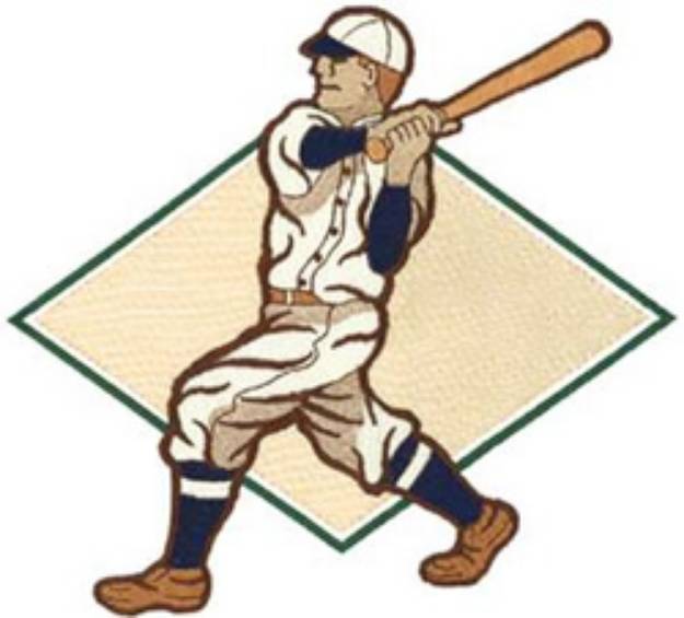 Picture of Vintage Baseball Machine Embroidery Design