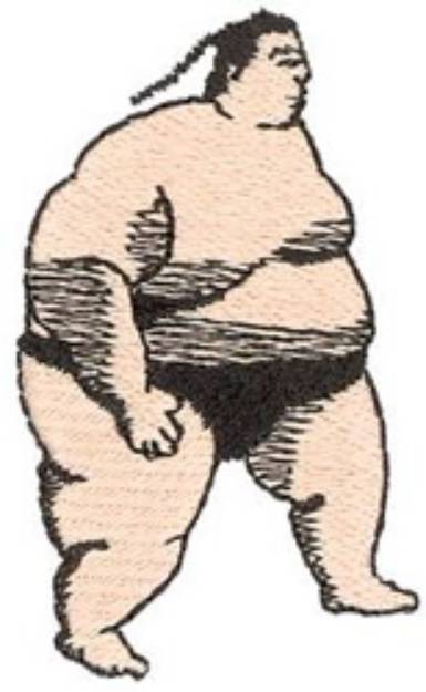 Picture of Sumo Wrestler Machine Embroidery Design