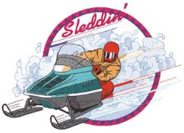 Picture of Sleddin Machine Embroidery Design