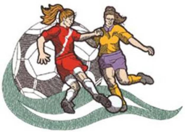 Picture of Womens Soccer Machine Embroidery Design