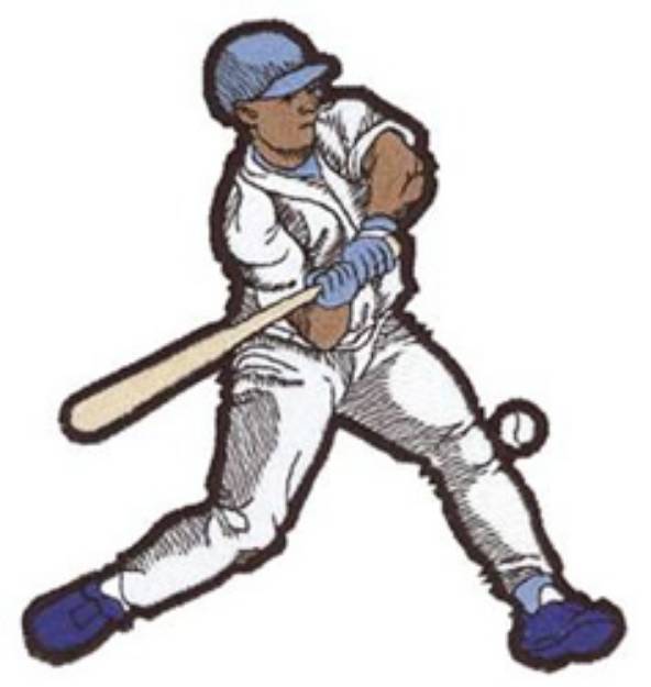 Picture of Batters Swing Machine Embroidery Design