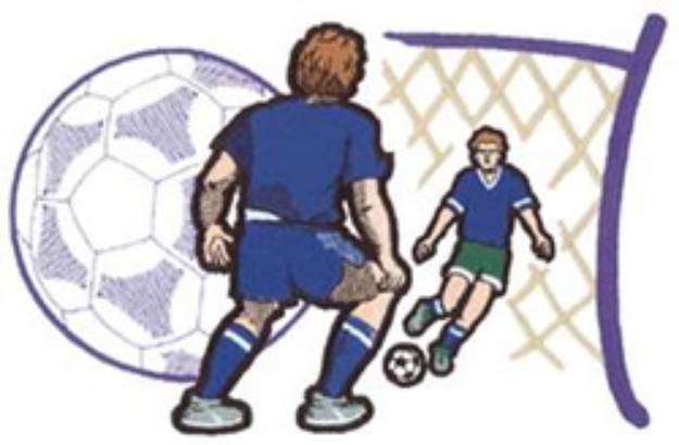 Picture of Soccer Kick Machine Embroidery Design