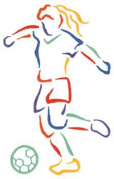 Picture of Soccer Girl Machine Embroidery Design