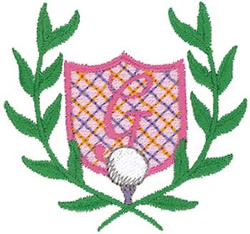 Womens Golf Crest Machine Embroidery Design