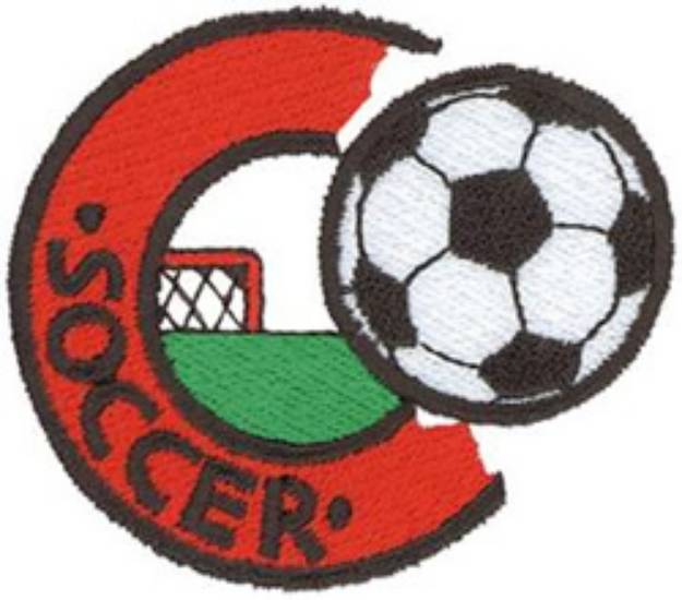 Picture of Soccer Machine Embroidery Design