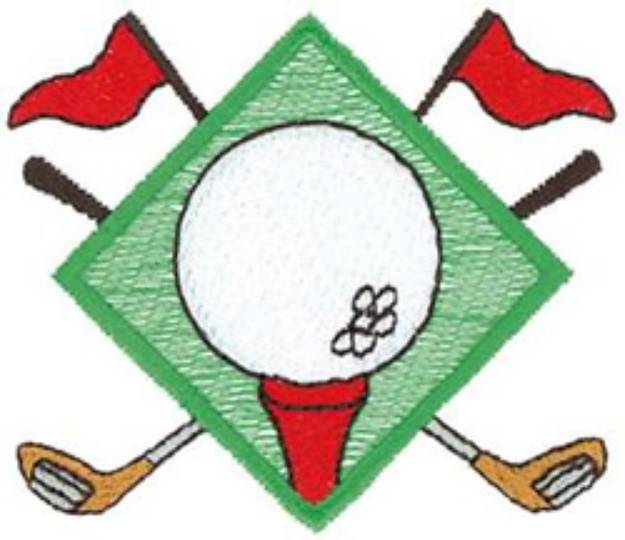 Picture of Golf Logo Machine Embroidery Design