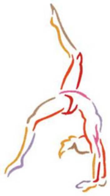 Picture of Gymnast Outline Machine Embroidery Design