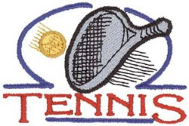 Picture of Tennis Machine Embroidery Design