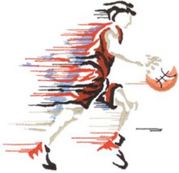 Picture of Basketball Blur Machine Embroidery Design