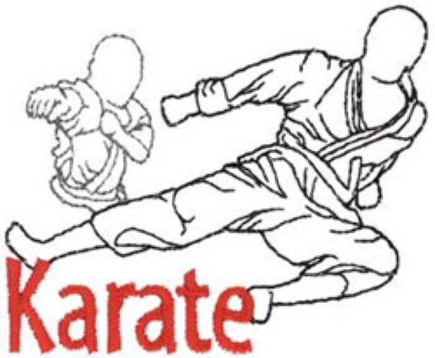 Picture of Karate Machine Embroidery Design