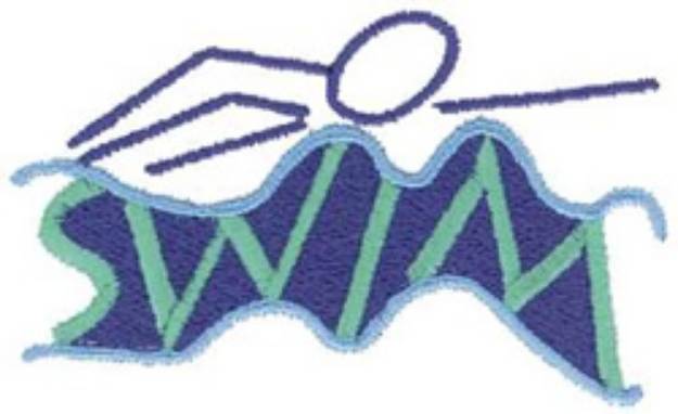 Picture of Swim Machine Embroidery Design