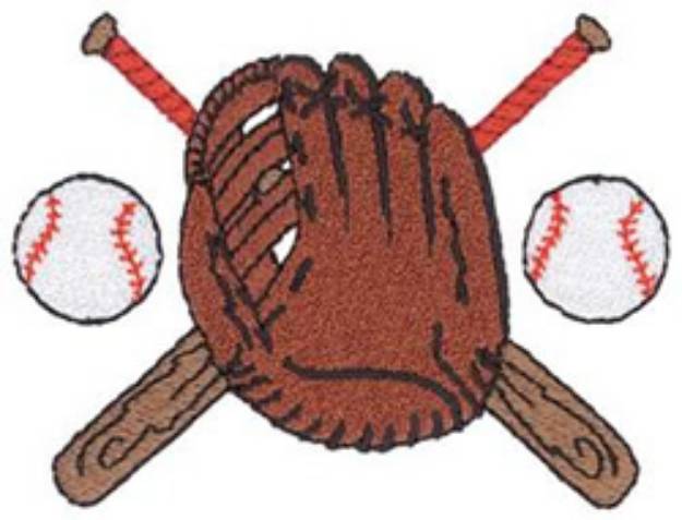 Picture of Baseball Design Machine Embroidery Design