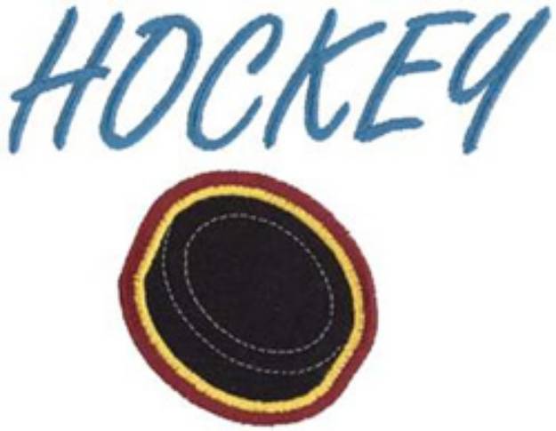 Picture of Hockey Applique Machine Embroidery Design