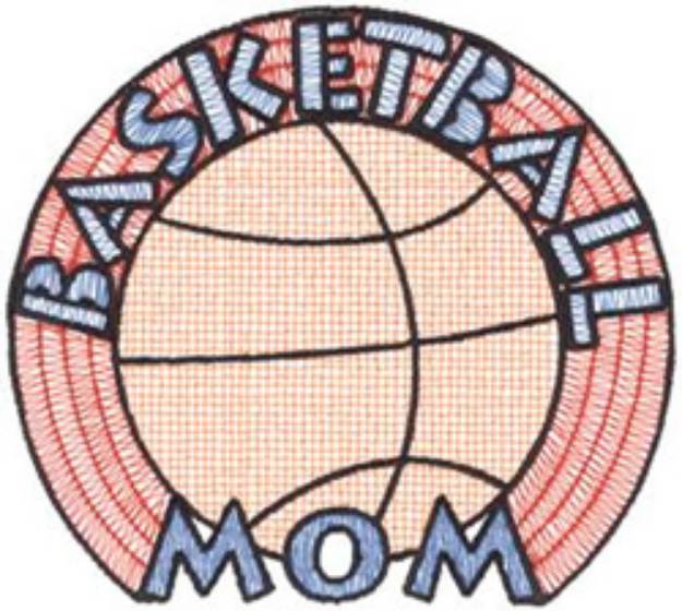 Picture of Basketball Mom Machine Embroidery Design