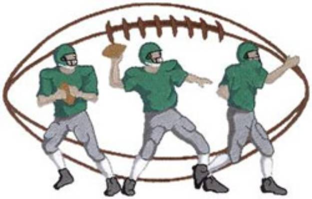 Picture of Football Montage Machine Embroidery Design