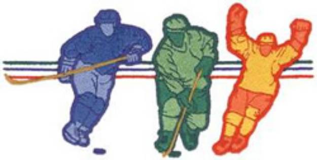 Picture of Hockey Players Machine Embroidery Design