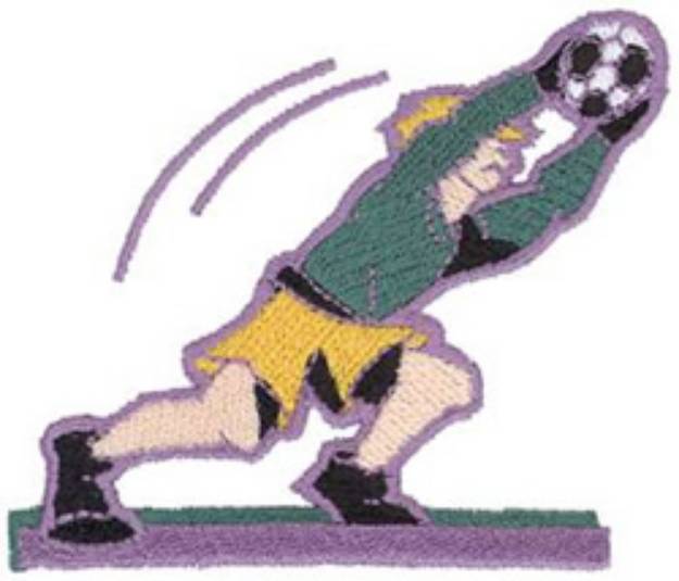 Picture of Soccer Goalie Machine Embroidery Design