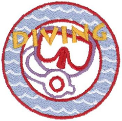 Diving Machine Embroidery Design