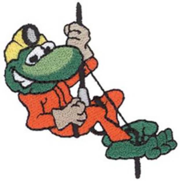 Picture of Spelunking Frog Machine Embroidery Design