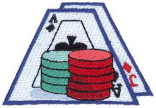 Picture of Cards & Chips Machine Embroidery Design