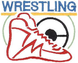 Wrestling Machine Embroidery Design