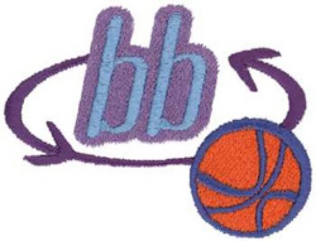 Picture of B Ball Machine Embroidery Design