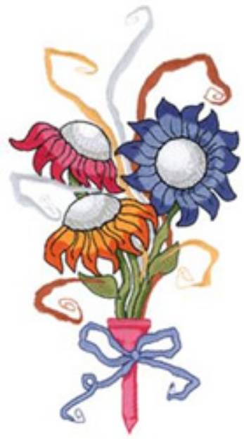 Picture of Golf Flowers Machine Embroidery Design