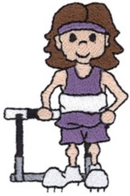 Picture of Track Girl Machine Embroidery Design