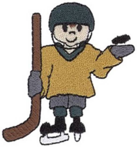 Picture of Hockey Boy Machine Embroidery Design