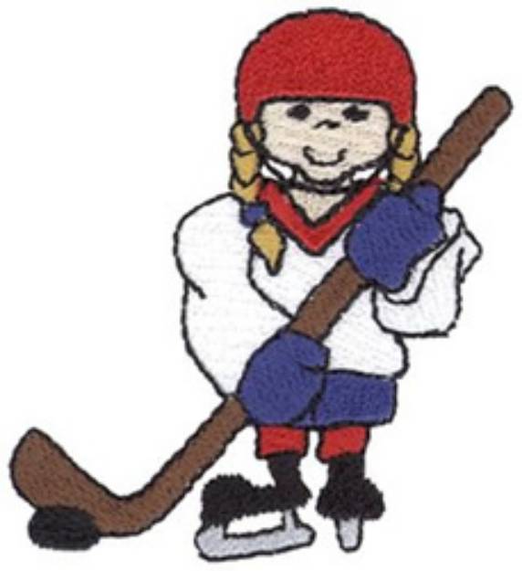 Picture of Hockey Girl Machine Embroidery Design