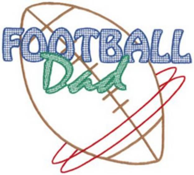 Picture of Football Dad Machine Embroidery Design