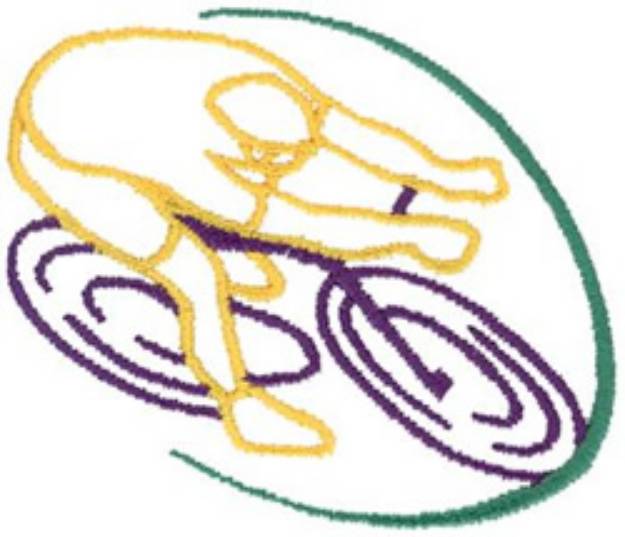 Picture of Bicycling Outline Machine Embroidery Design