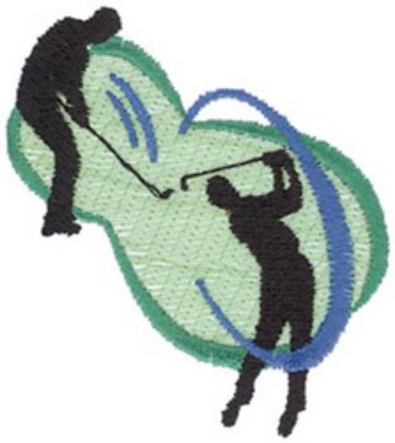 Picture of Golf Silhouettes Machine Embroidery Design